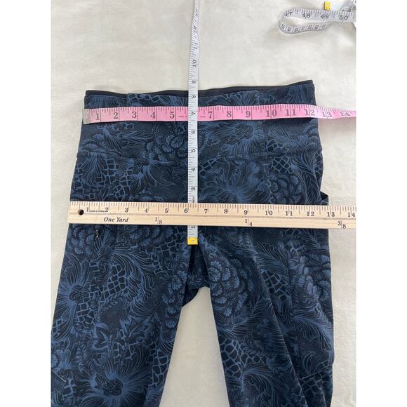 Lululemon Run On Tight Luxtreme Blue Black Women's 4 Workout Gym Fitness Sporty - Picture 11 of 12
